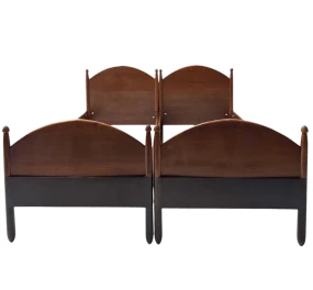 Willem Penaat Art Deco Amsterdamse School Twin Beds for Metz & Co., 1920s